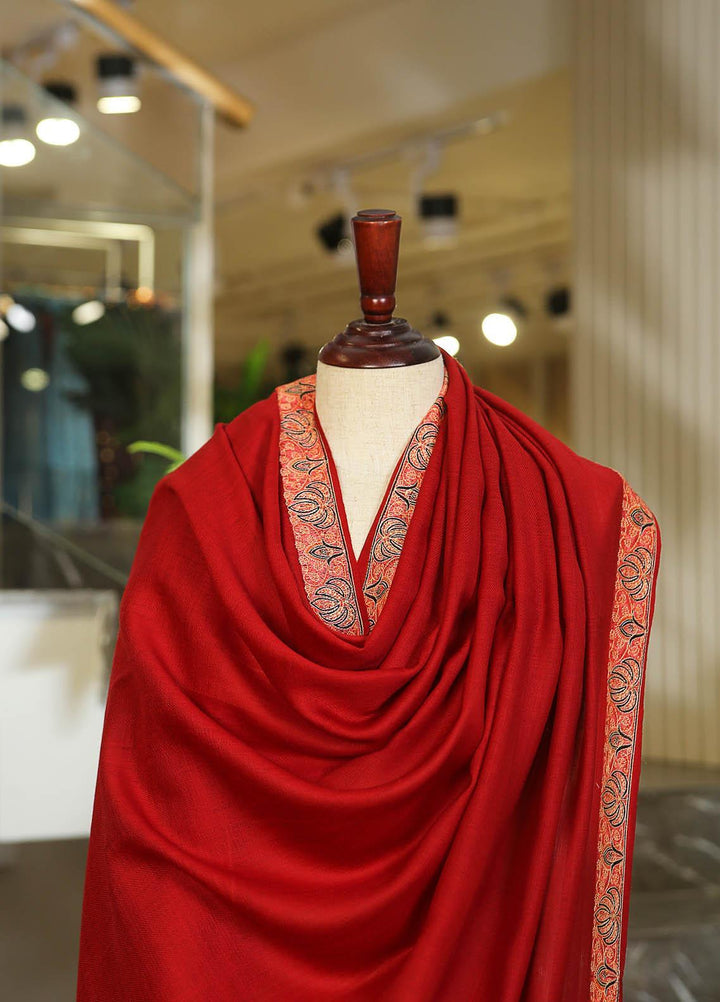 Sanaulla Exclusive Range  Pashmina  D-35 Maroon - Women Shawls