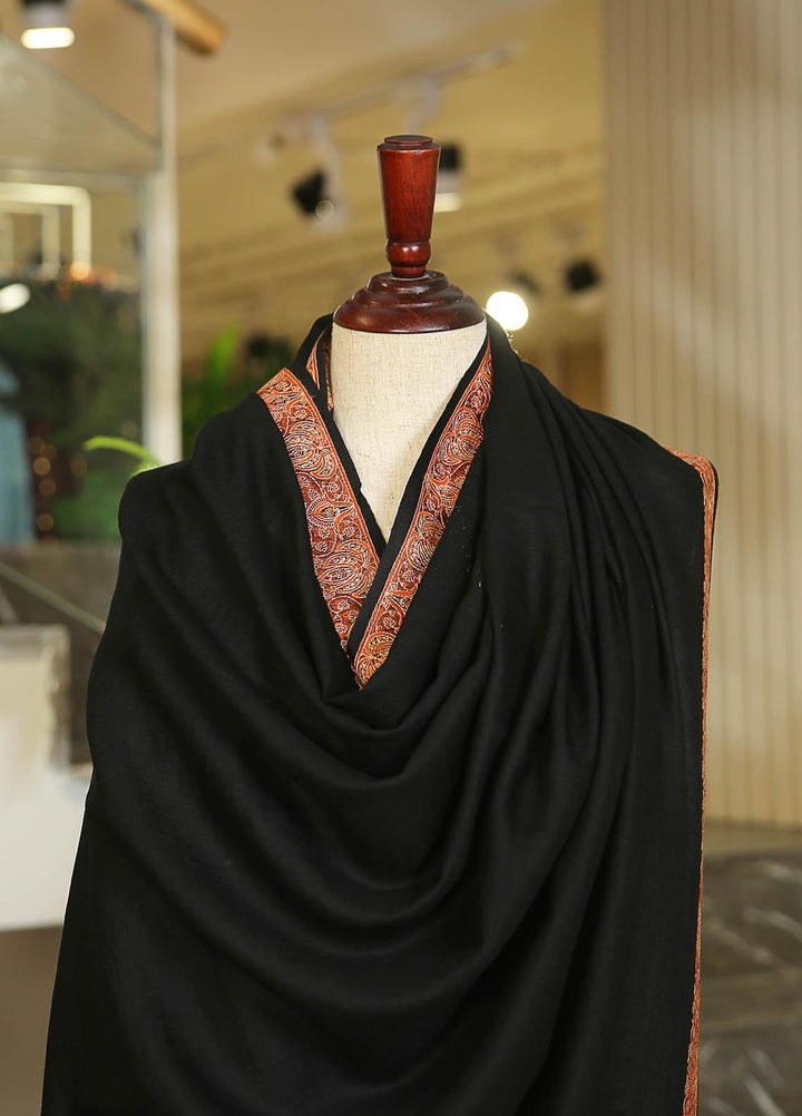 Sanaulla Exclusive Range  Pashmina  D-35 Black - Women Shawls