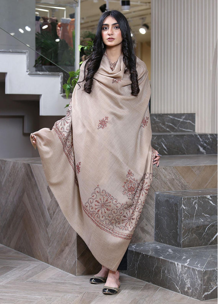 Sanaulla Exclusive Range  Pashmina  Mama D-42 L Brown 04 - Women Shawls