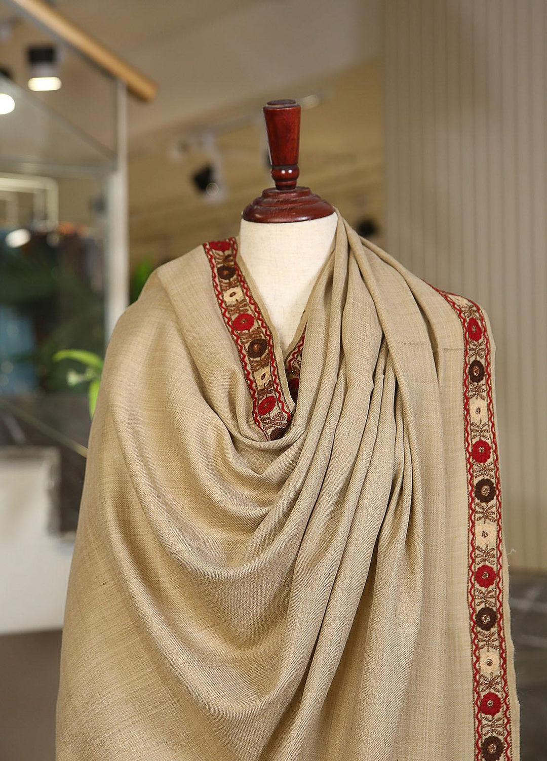 Sanaulla Exclusive Range  Pashmina  KPS 781 D-39 L Brown 4 - Women Shawls