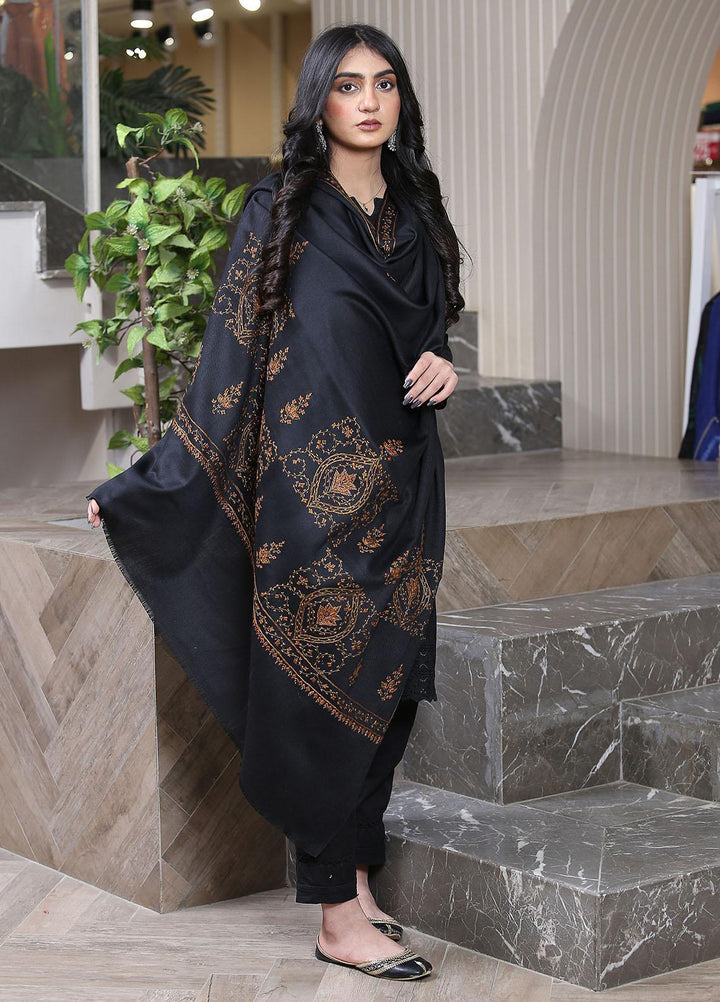 Sanaulla Exclusive Range  Pashmina  Mama D-42 Black 01 - Women Shawls