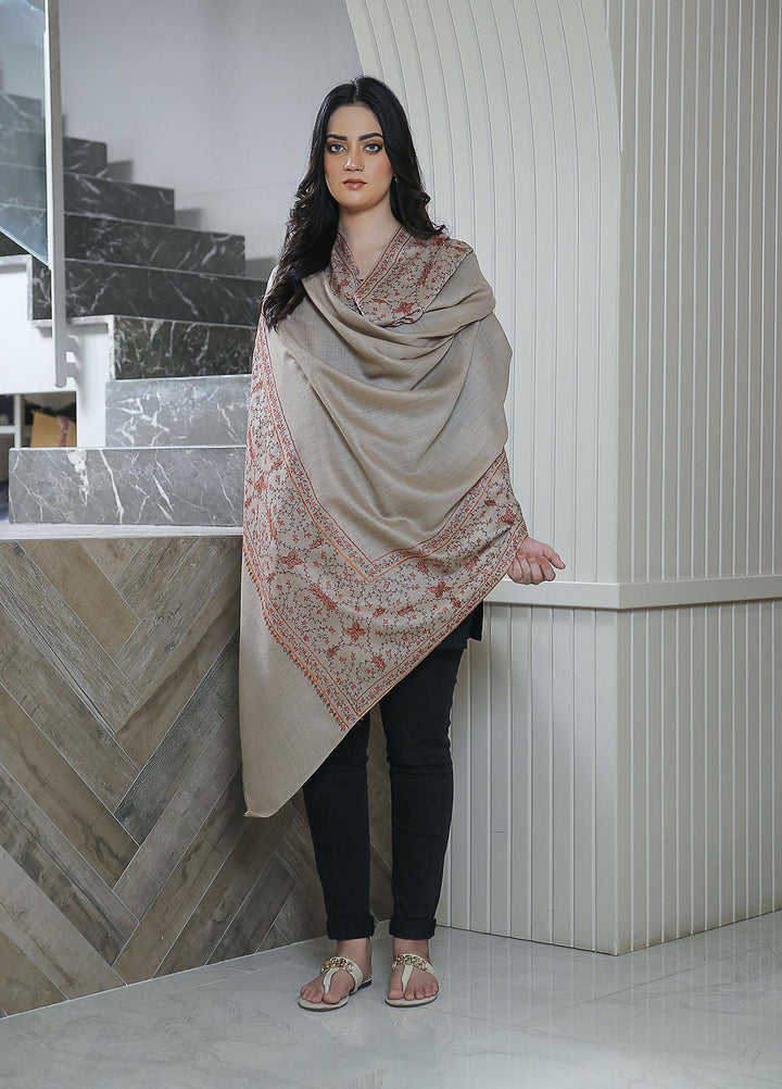 Sanaulla Exclusive Range  Pashmina  KPS 781 D-09 Brown - Women Shawls
