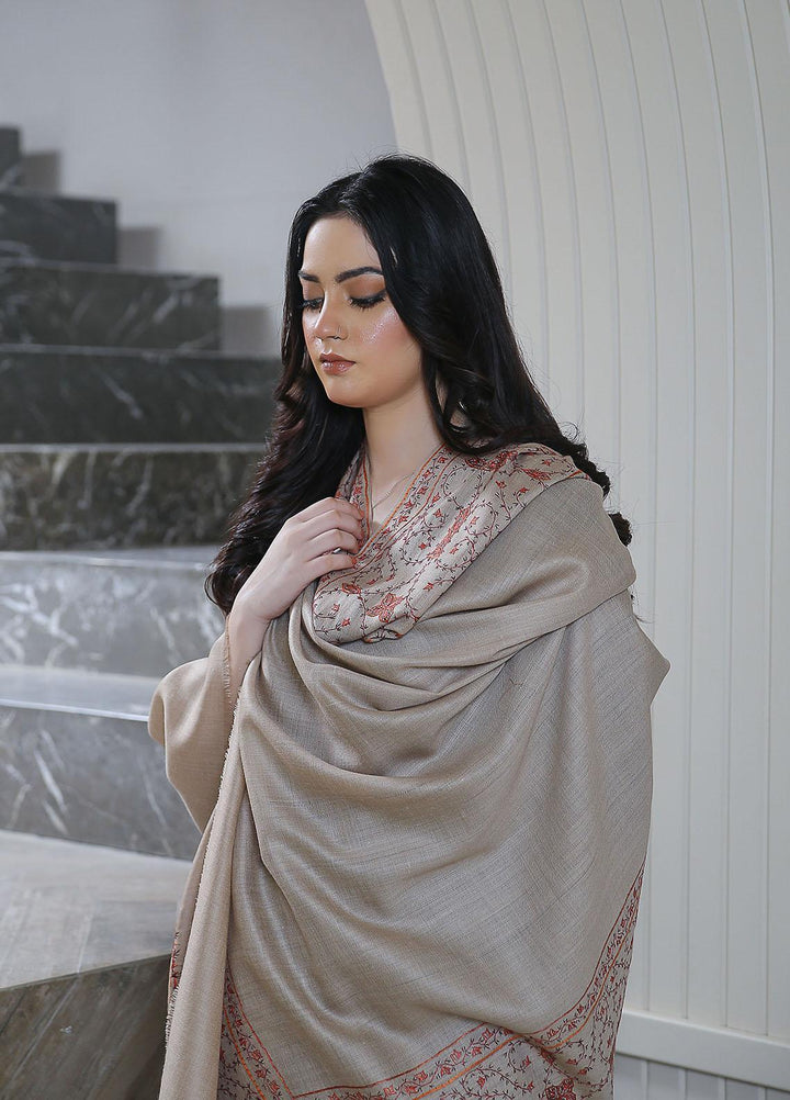 Sanaulla Exclusive Range  Pashmina  KPS 781 D-09 Brown - Women Shawls