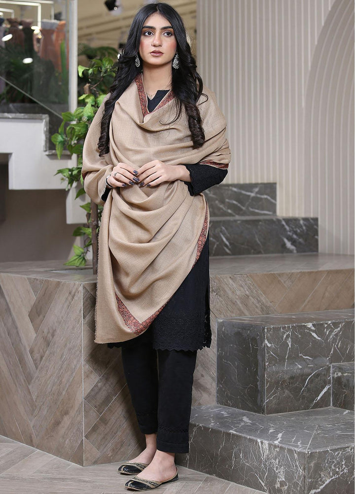 Sanaulla Exclusive Range  Pashmina  Mama D-44 L Brown 06 - Women Shawls