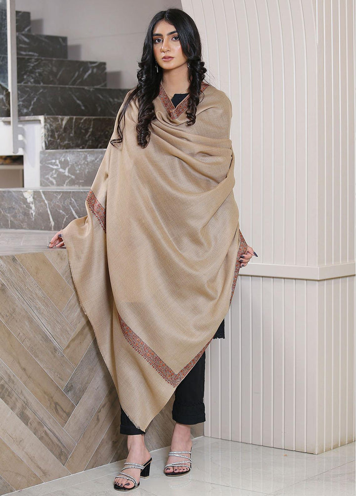 Sanaulla Exclusive Range  Pashmina  Mama D-44 L Brown 08 - Women Shawls