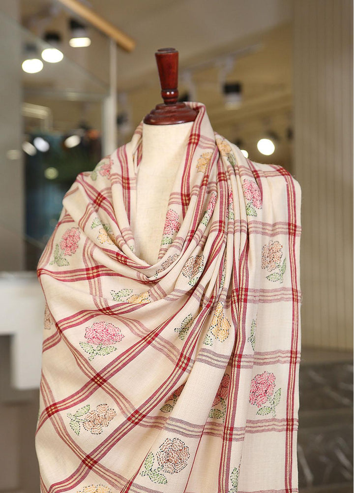 Sanaulla Exclusive Range  Pashmina  KPS 781 D-52 Cream - Women Shawls