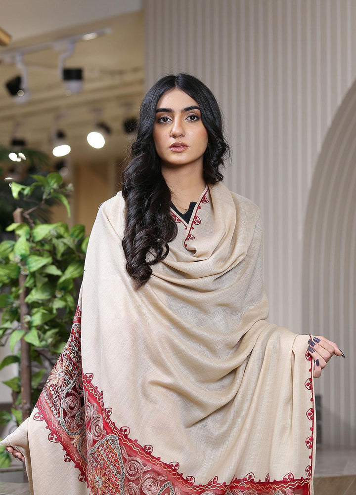 Sanaulla Exclusive Range  Pashmina  KPS 781 D-03 L Brown 2 - Women Shawls