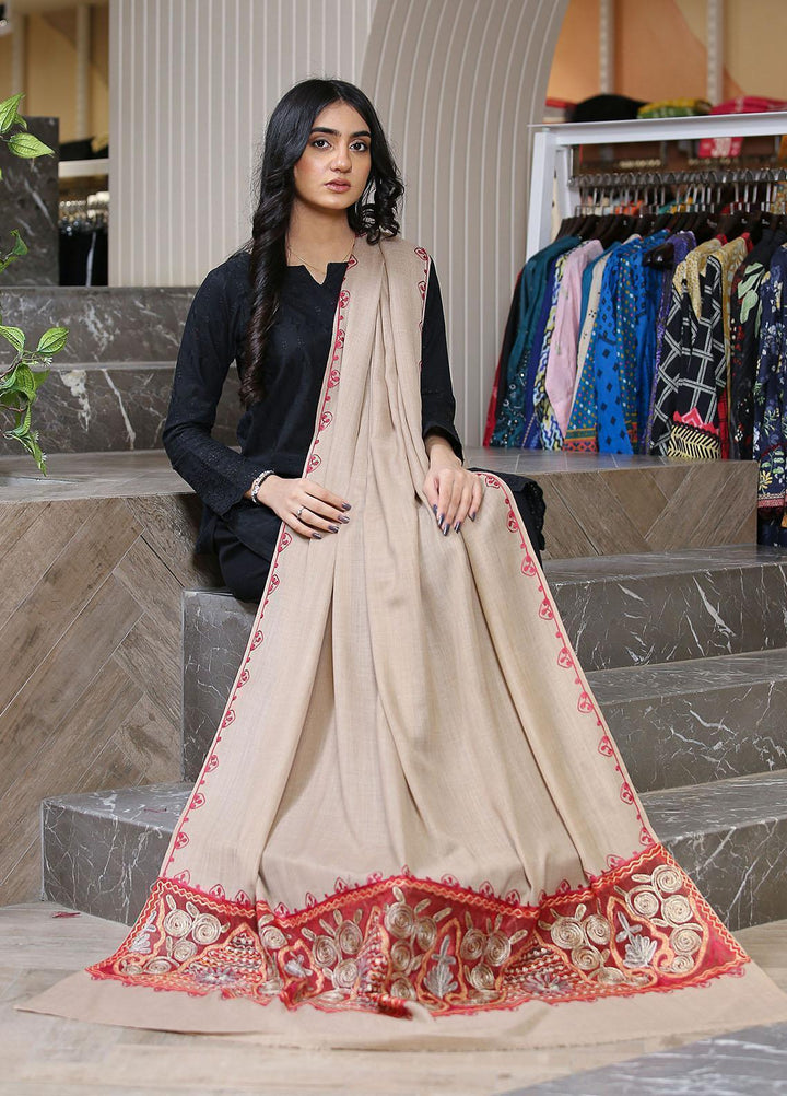 Sanaulla Exclusive Range  Pashmina  KPS 781 D-03 Brown 1 - Women Shawls