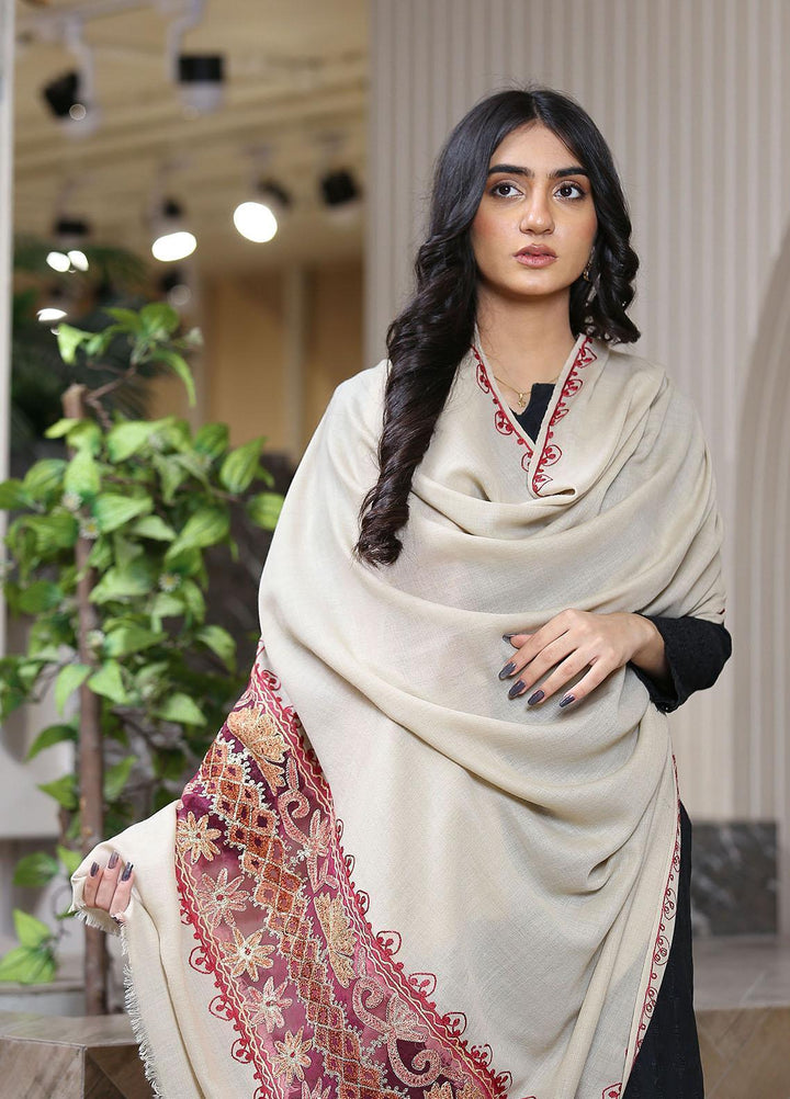Sanaulla Exclusive Range  Pashmina  KPS 781 D-03 Fawn 1 - Women Shawls