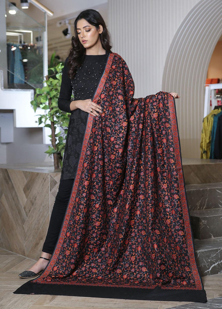 Sanaulla Exclusive Range  Pashmina  KPS 781 D-59 Black - Women Shawls