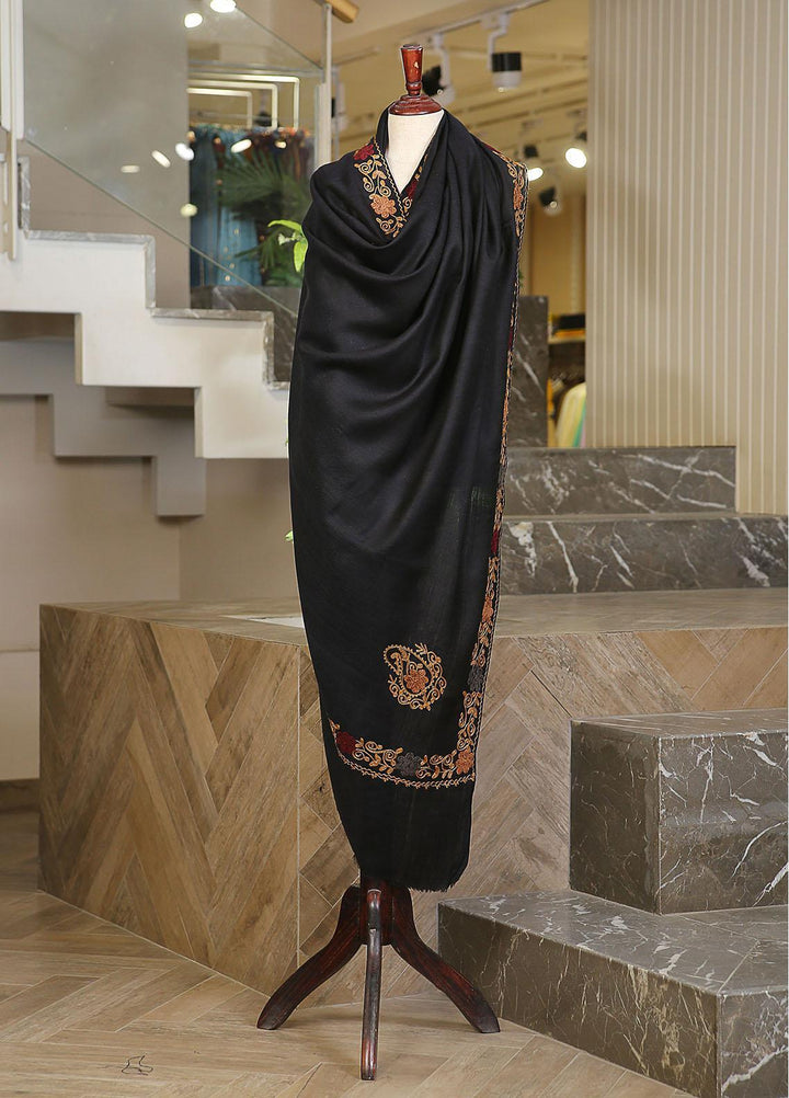 Sanaulla Exclusive Range  Pashmina  KPS 781 D-55 Black - Women Shawls