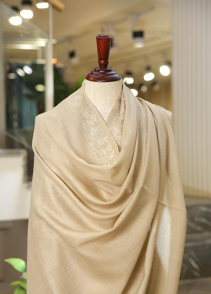 Sanaulla Exclusive Range  Pashmina  D-47 Fawn - Women Shawls