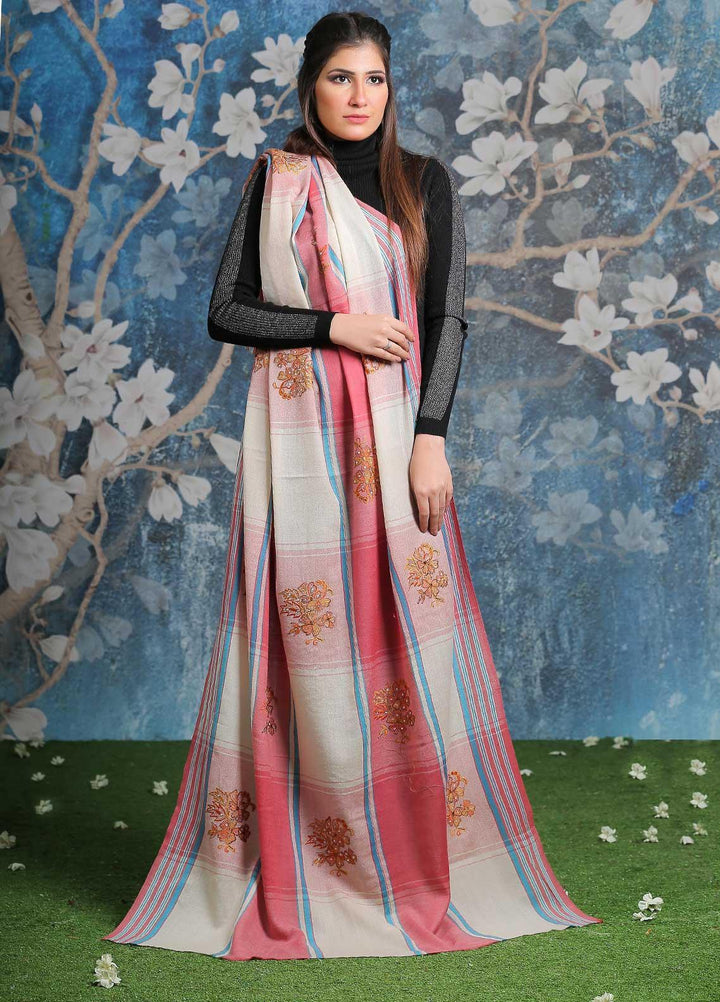 Sanaulla Exclusive Range Embroidered Pashmina Shawl SU21PP Multi D-02 Pure Pashmina Shawls
