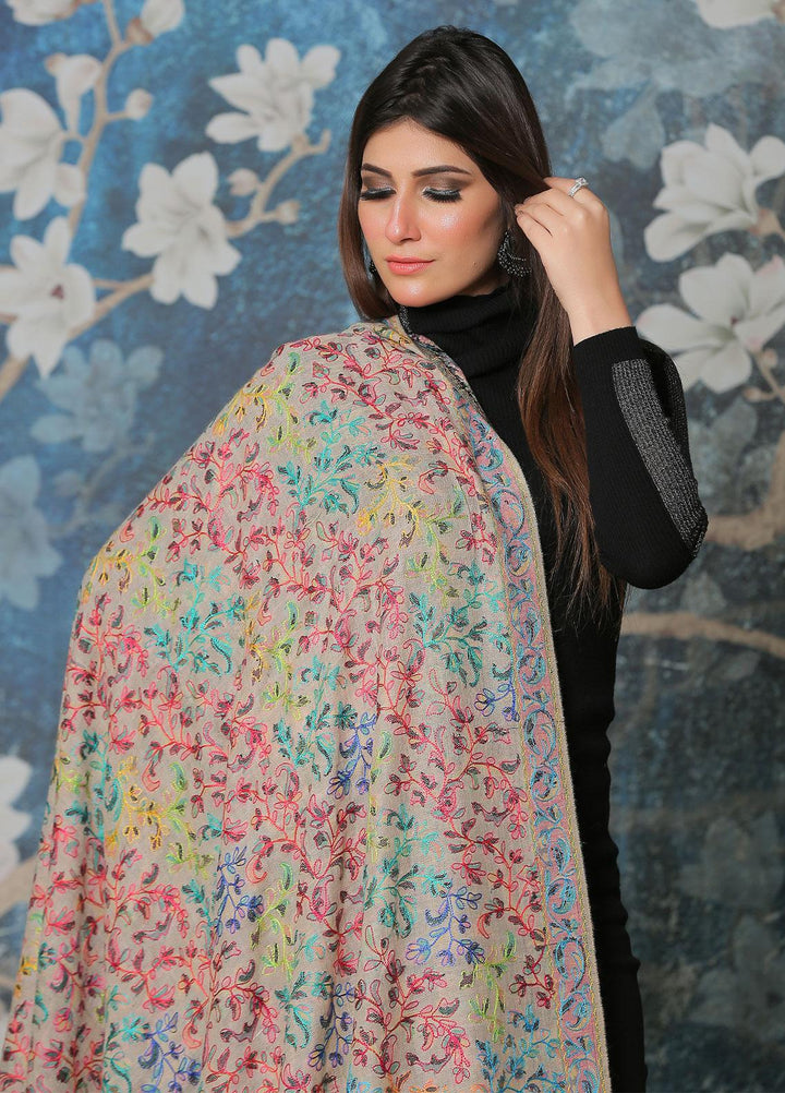 Sanaulla Exclusive Range Pashmina Shawl SU21PP MIR-659-Multi2 Pure Pashmina Shawls
