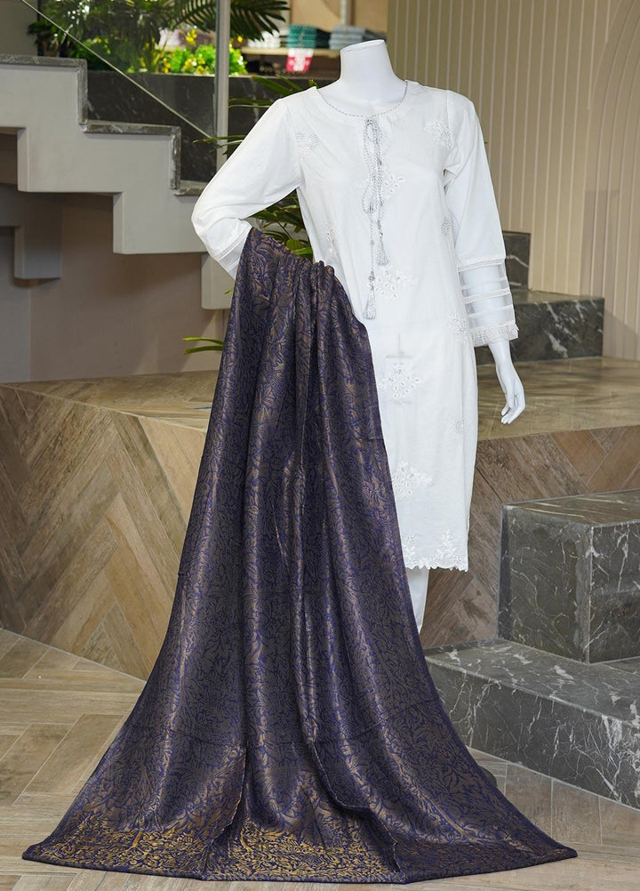 Sanaulla Exclusive Range  Pashmina  Shawls MAMA-01 Purple - Pashmina Shawls