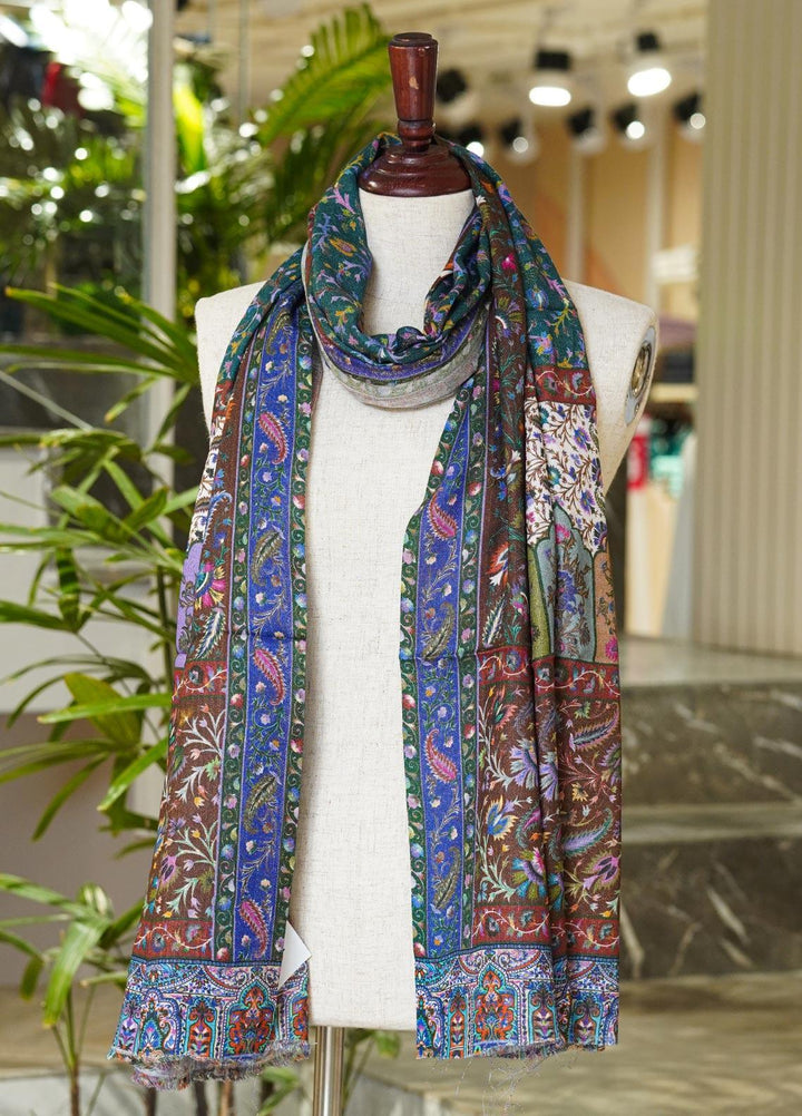 Sanaulla Exclusive Range  Pashmina  Shawls MAMA-03 Multi-4 - Pashmina Shawls