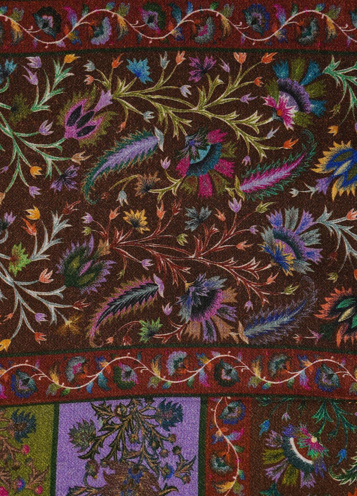 Sanaulla Exclusive Range  Pashmina  Shawls MAMA-03 Multi-4 - Pashmina Shawls