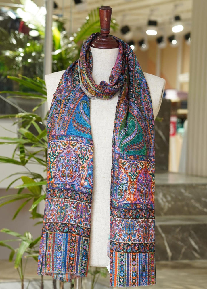 Sanaulla Exclusive Range  Pashmina  Shawls MAMA-03 Multi-7 - Pashmina Shawls