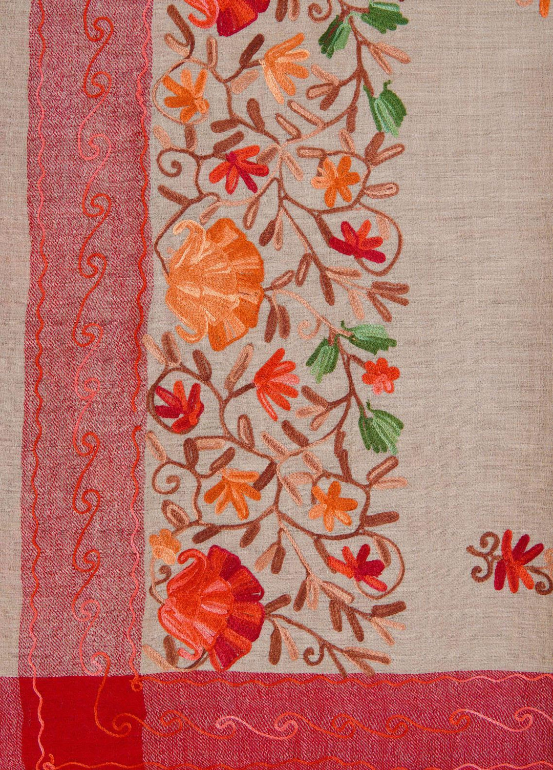 Sanaulla Exclusive Range  Pashmina  Shawls SU22PS-1 M-Shawls MIR-18 Brown 4 - Pashmina Shawls