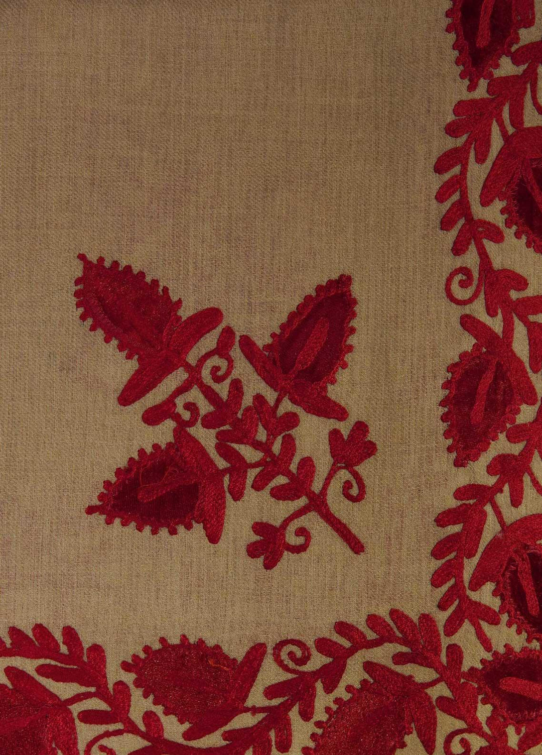 Sanaulla Exclusive Range  Pashmina  Shawls MAMA-26 Fawn-2 - Pashmina Shawls