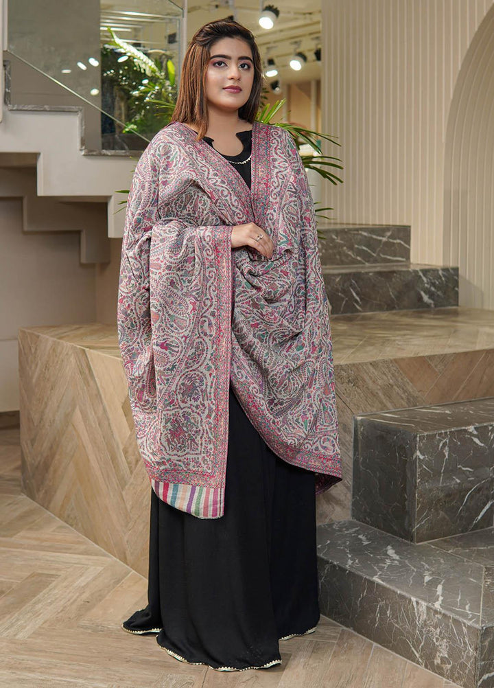Sanaulla Exclusive Range  Pashmina  Shawls MAMA-08 Multi-5      - Pashmina Shawls