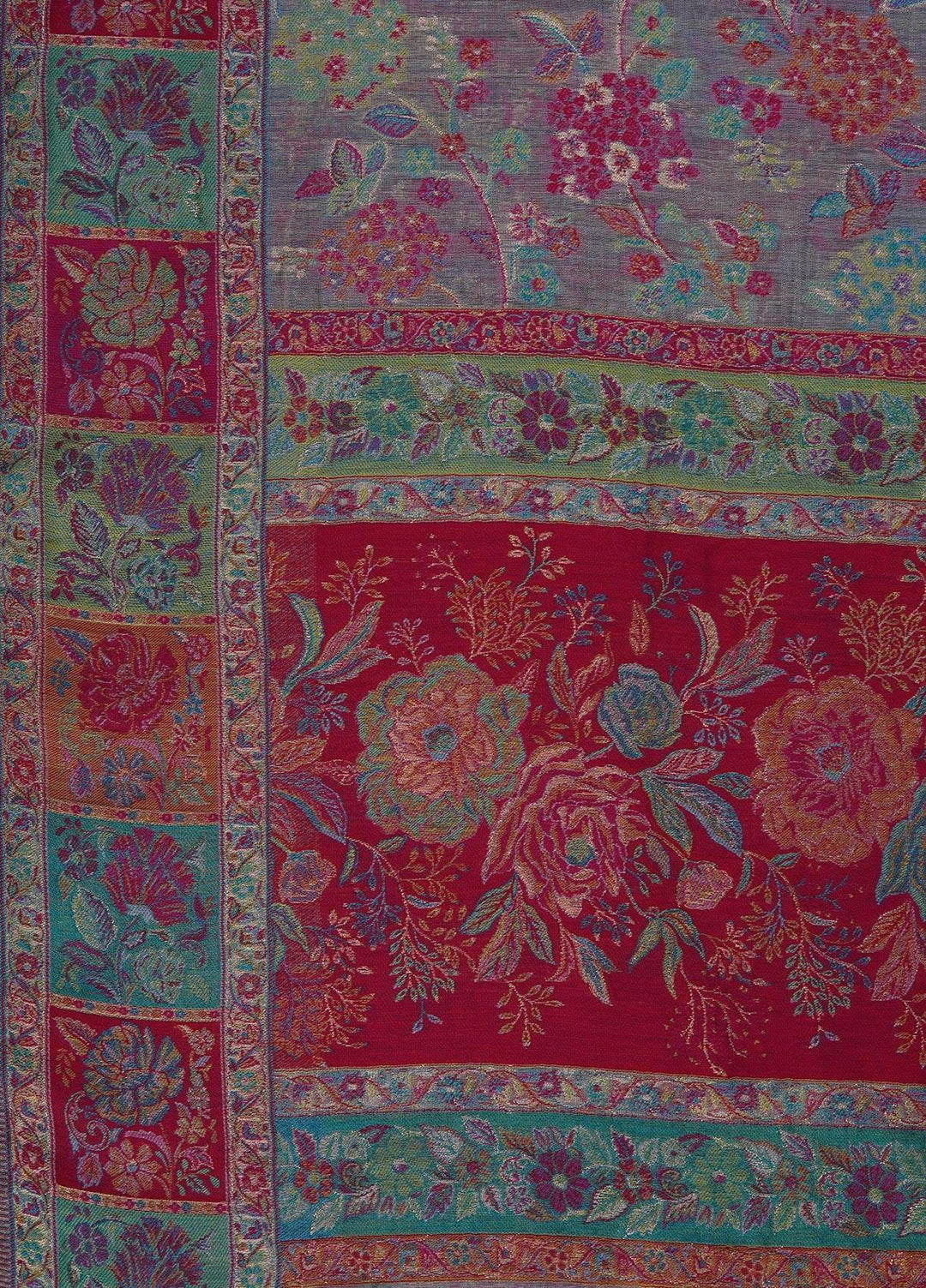 Sanaulla Exclusive Range  Pashmina  Shawls MAMA-11 Multi-12 - Pashmina Shawls