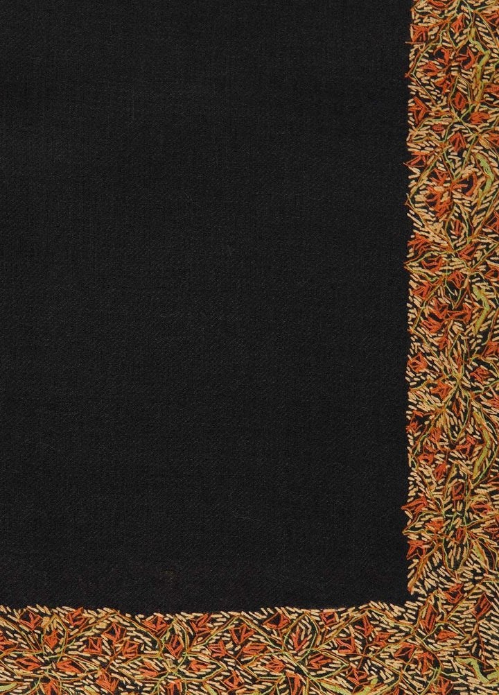 Sanaulla Exclusive Range  Pashmina  Shawls MAMA-16 Black-3 - Pashmina Shawls