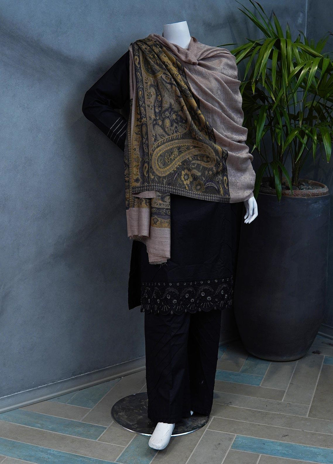 Sanaulla Exclusive Range  Pashmina  Shawls MAMA-34 Multi-7 - Pashmina Shawls
