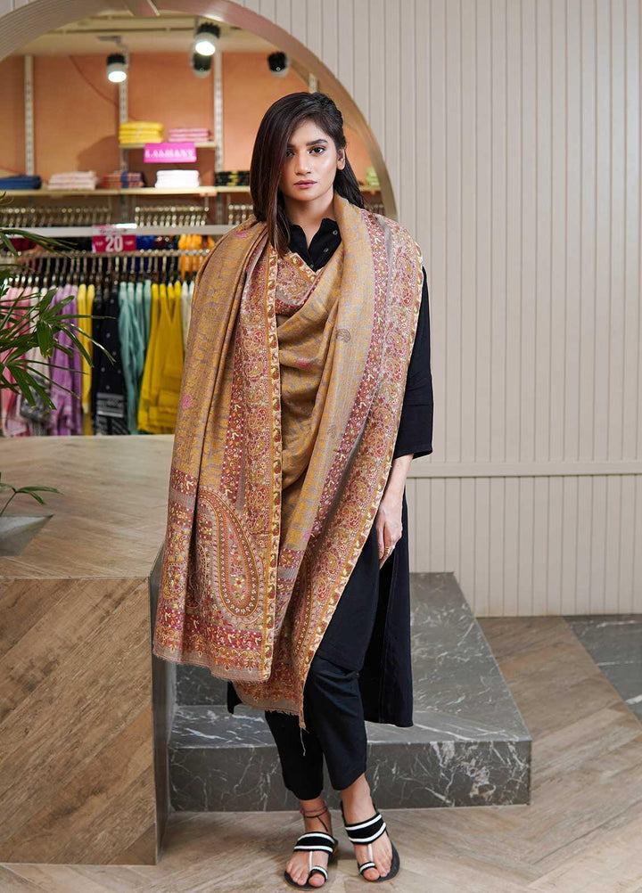 Sanaulla Exclusive Range  Pashmina  Shawls MAMA-33 Multi-2 - Pashmina Shawls