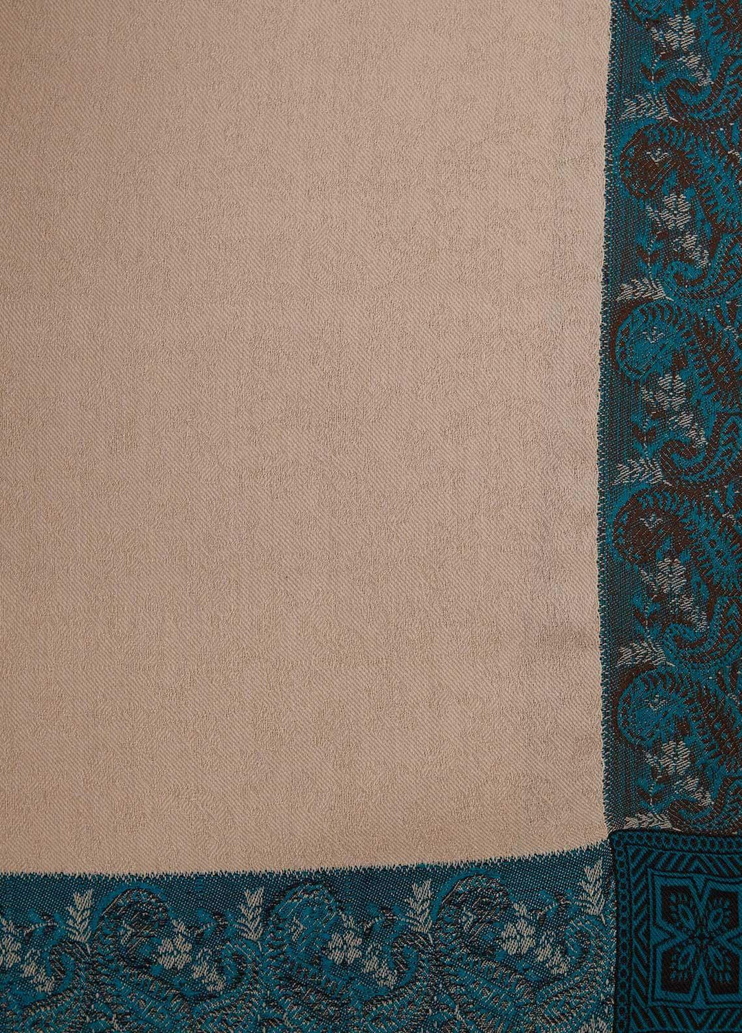 Sanaulla Exclusive Range  Pashmina  Shawls Self Patti Acrylic KPS-06 Fawn03 - Pashmina Shawls