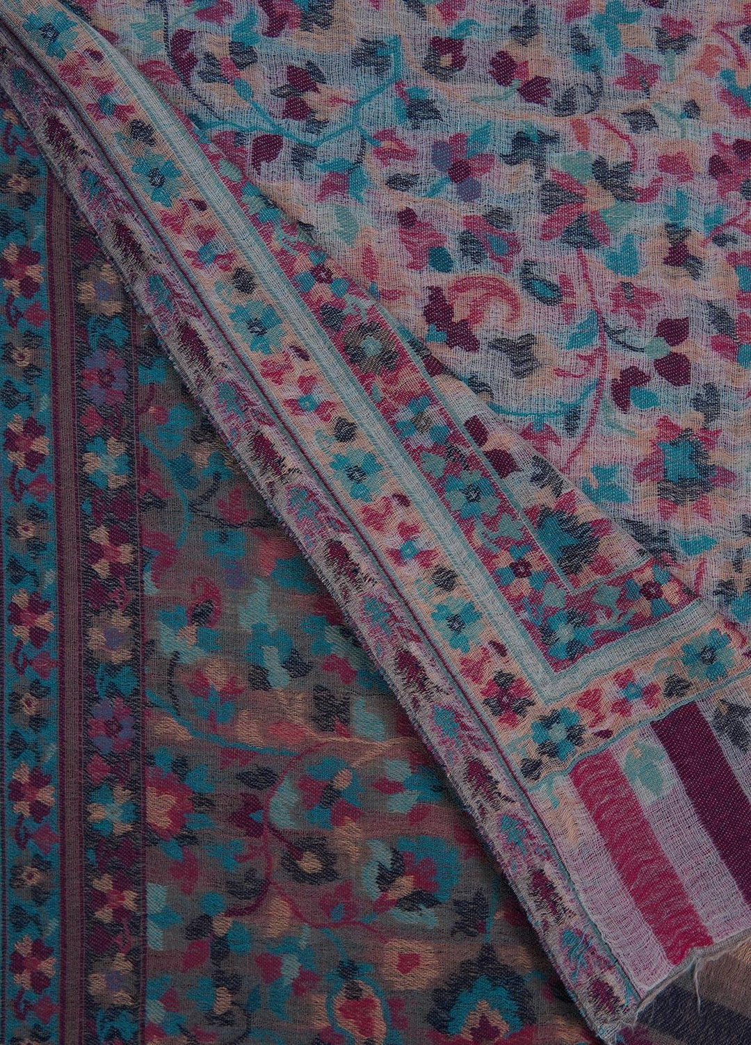 Sanaulla Exclusive Range  Pashmina  Shawls MAMA-10 Multi-3 - Pashmina Shawls