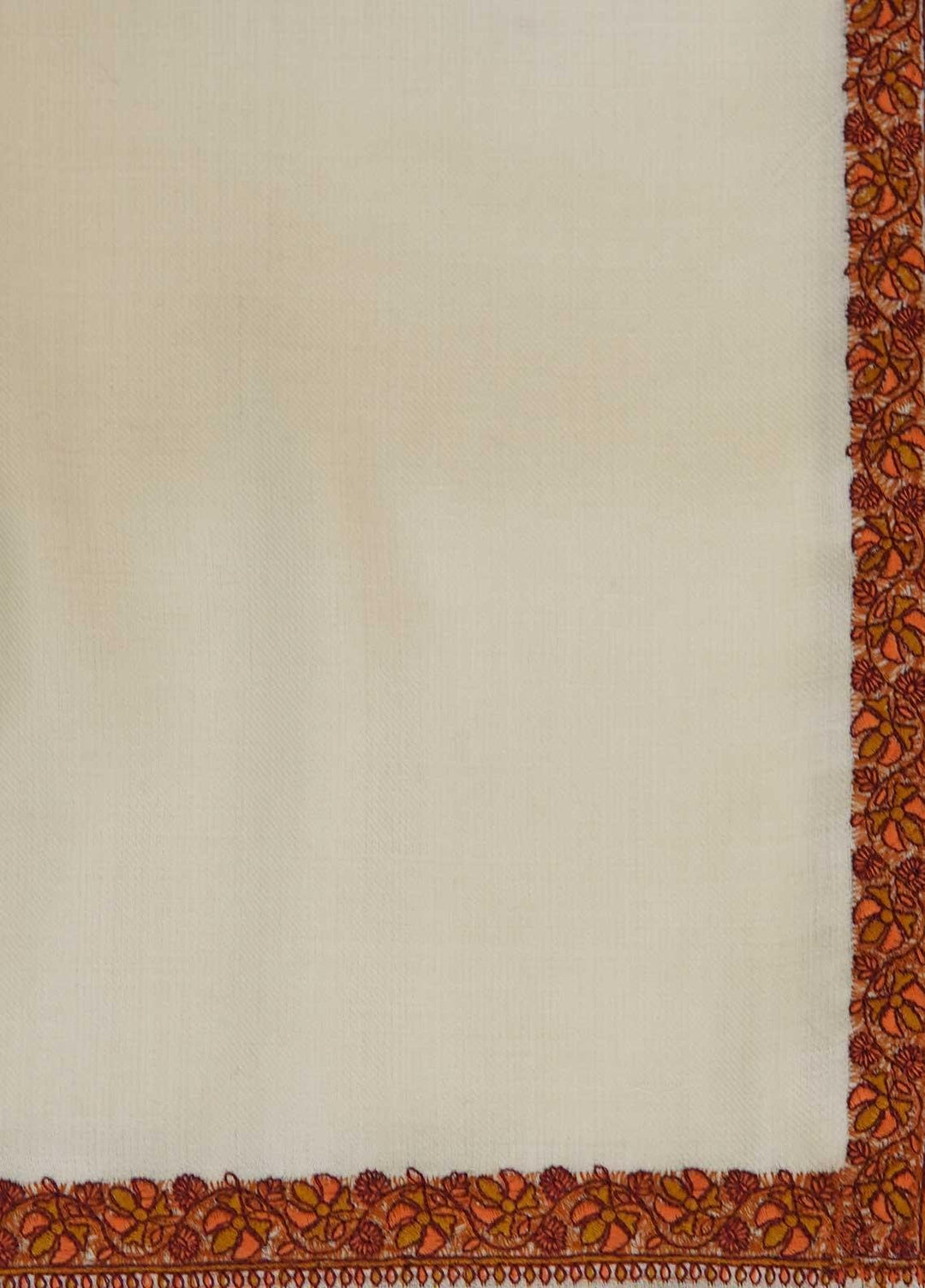 Sanaulla Exclusive Range  Pashmina  Shawls MAMA-19 Off White-2 - Pashmina Shawls