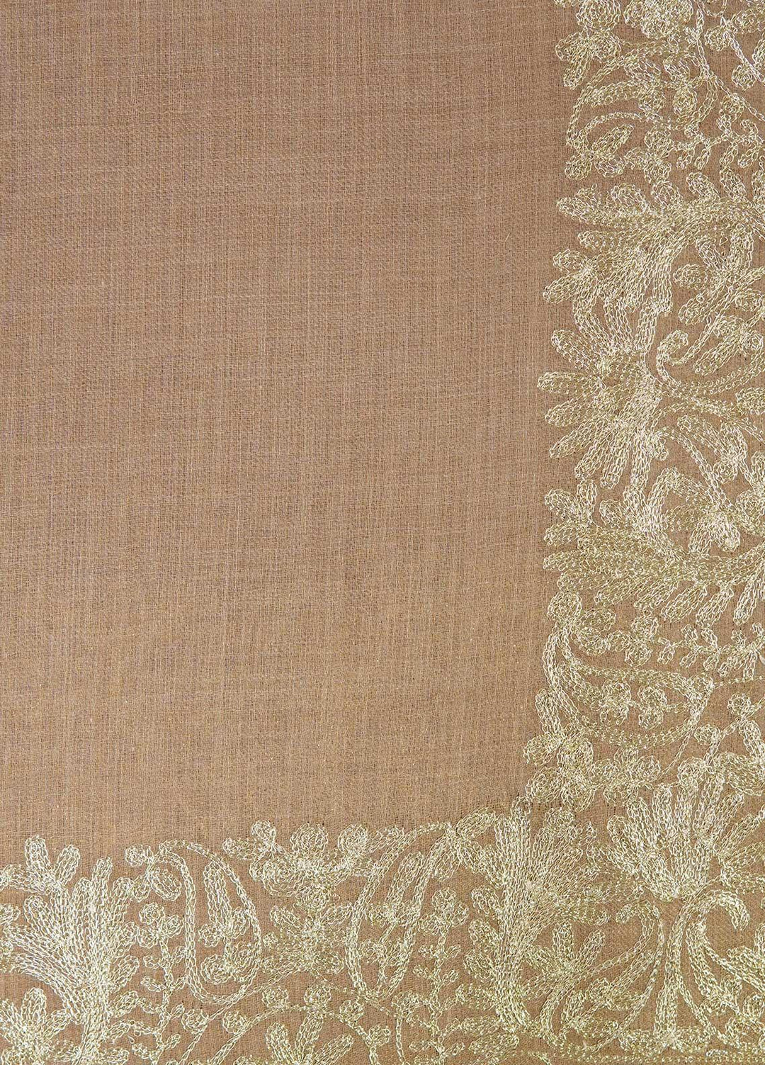Sanaulla Exclusive Range  Pashmina  Shawls MAMA-25 Brown - Pashmina Shawls