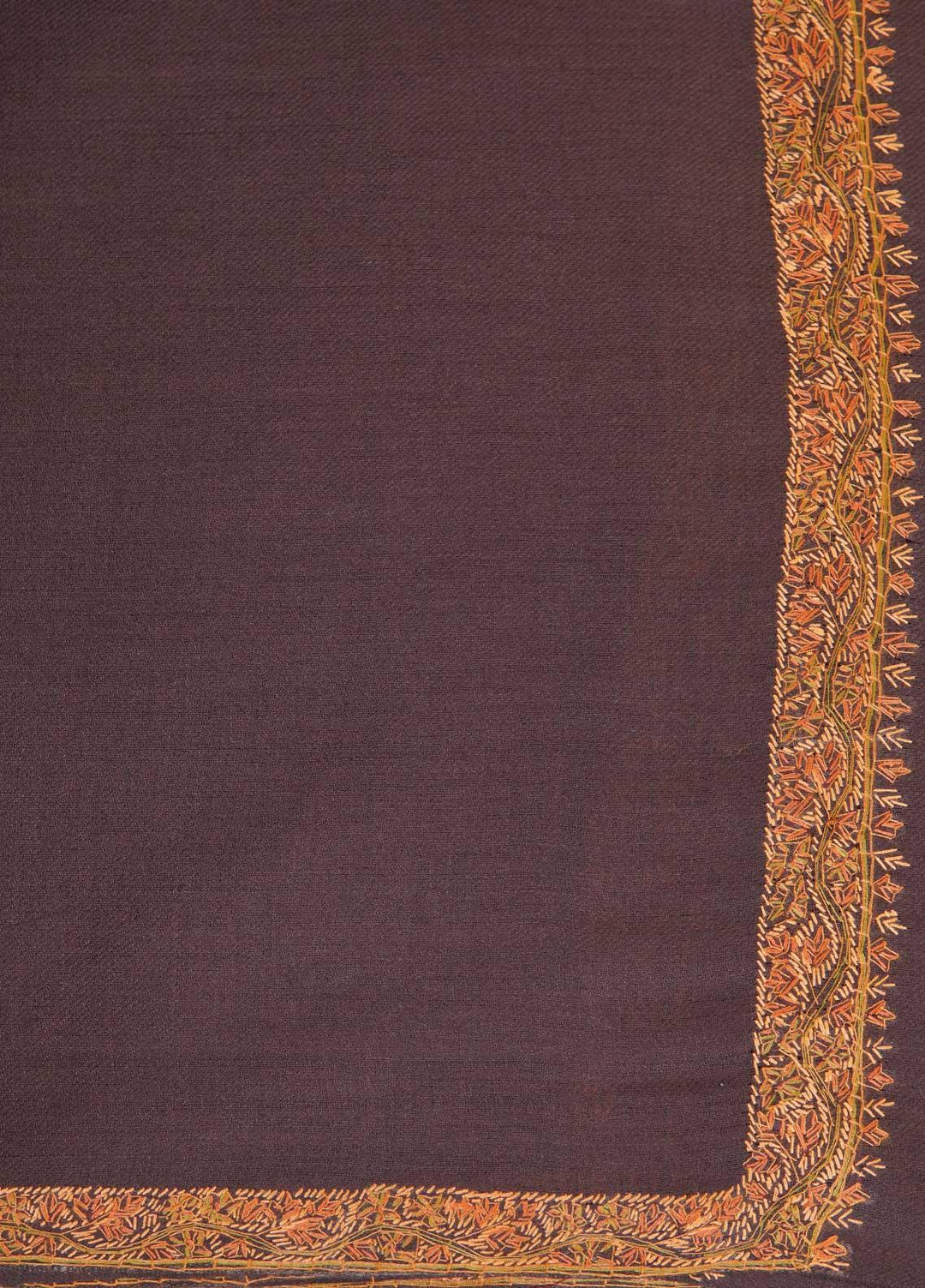Sanaulla Exclusive Range  Pashmina  Shawls MAMA-18 Brown - Pashmina Shawls