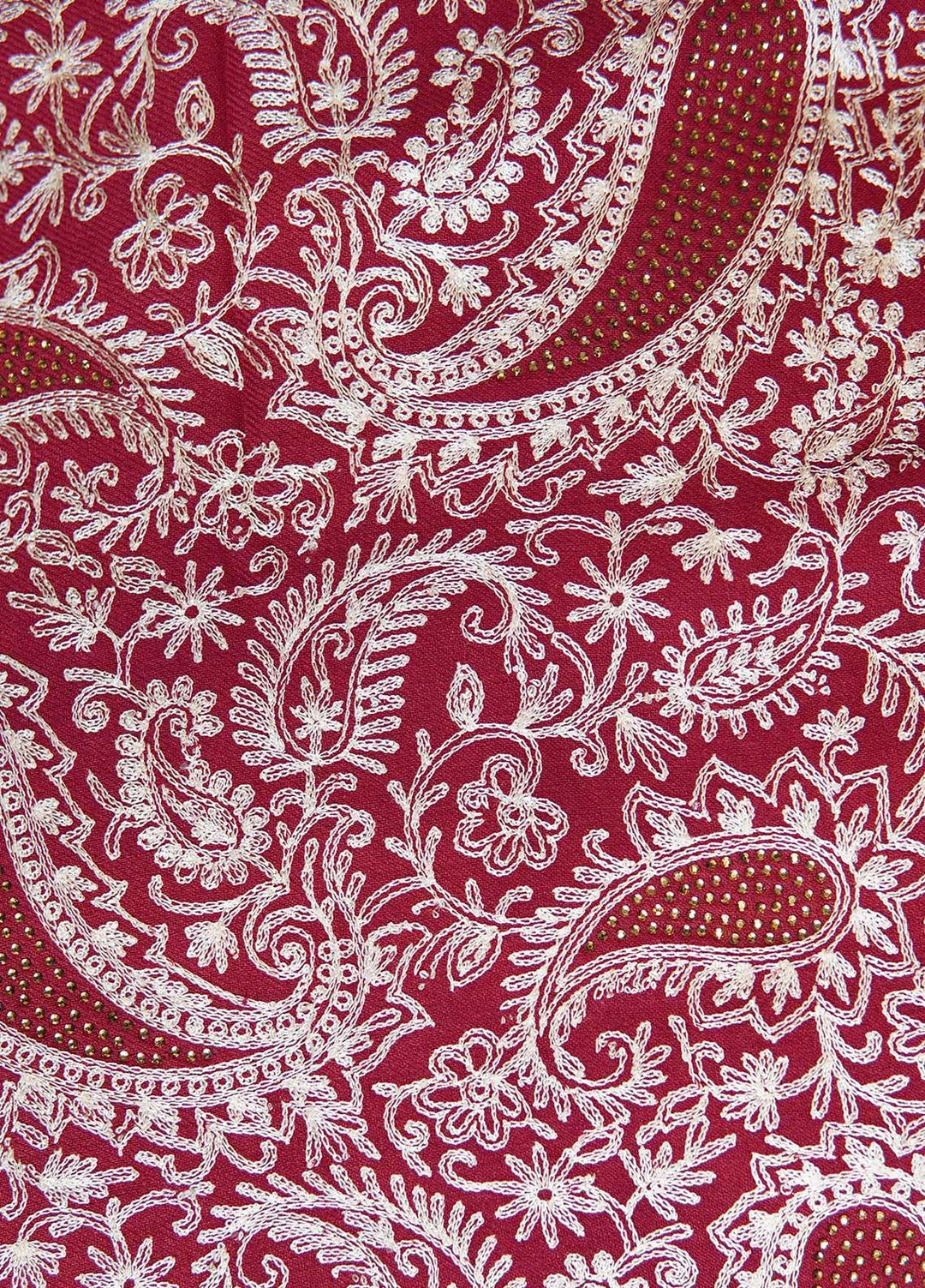 Sanaulla Exclusive Range  Pashmina  Shawls MAMA-39 Maroon - Pashmina Shawls