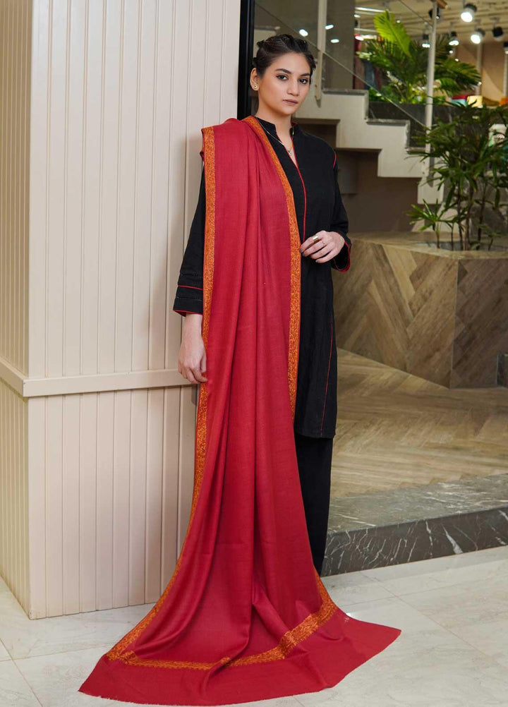 Sanaulla Exclusive Range  Pashmina  Shawls MAMA-18 Pink - Pashmina Shawls