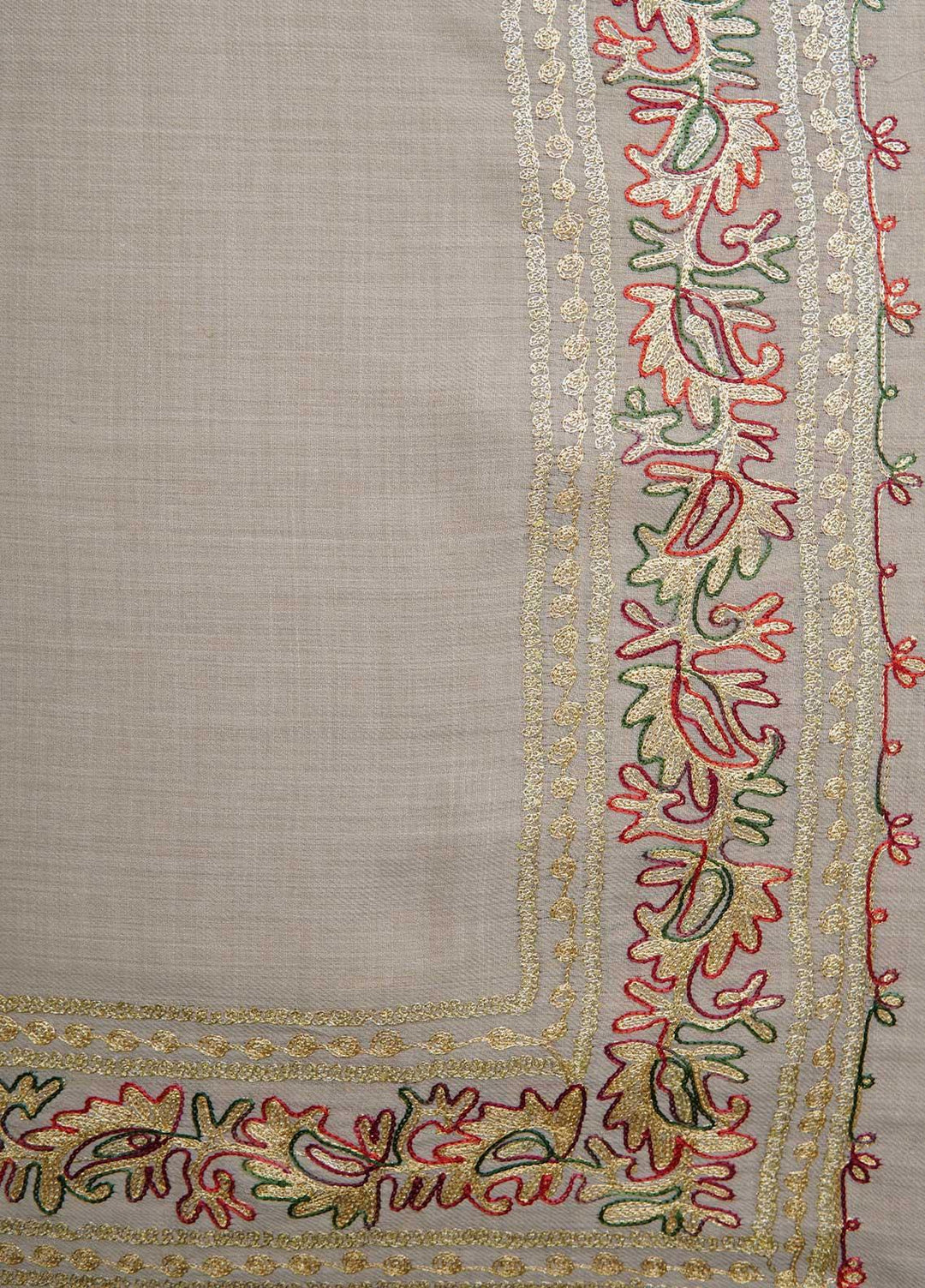 Sanaulla Exclusive Range  Pashmina  Shawls MAMA-27 Fawn-9 - Pashmina Shawls