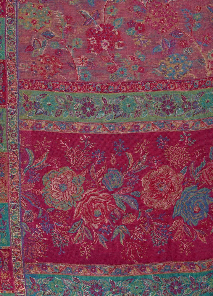 Sanaulla Exclusive Range  Pashmina  Shawls MAMA-11 Multi-6 - Pashmina Shawls
