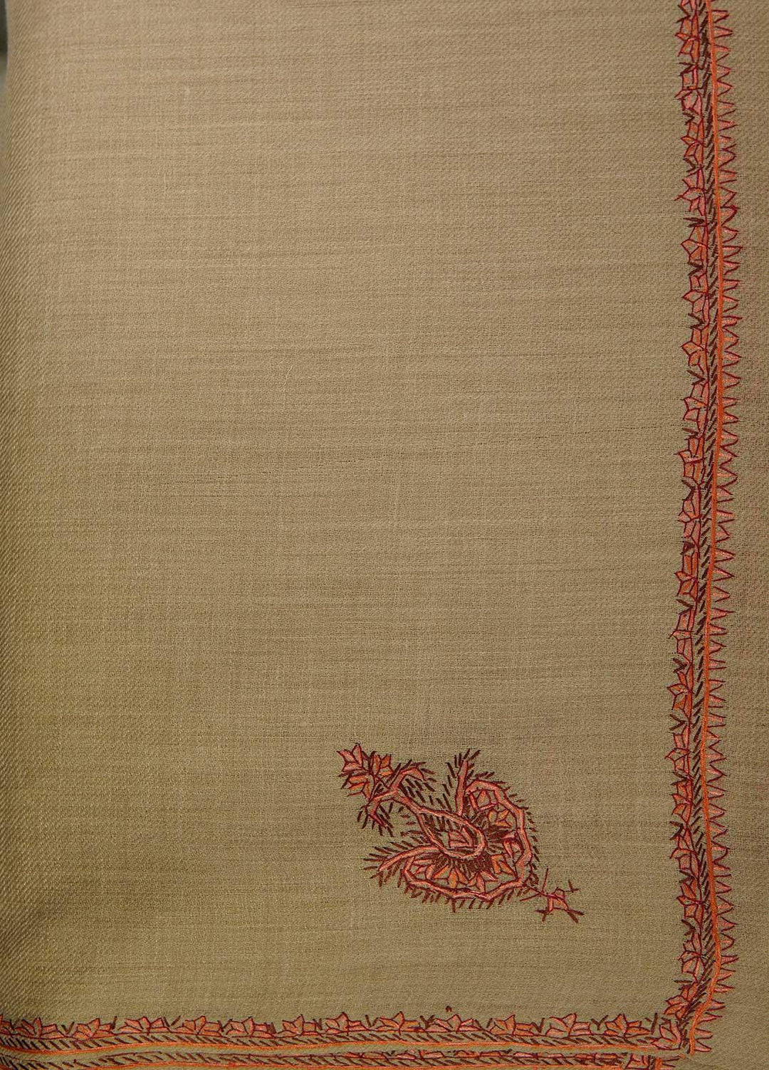 Sanaulla Exclusive Range  Pashmina  Shawls MAMA-24 Fawn-2 - Pashmina Shawls