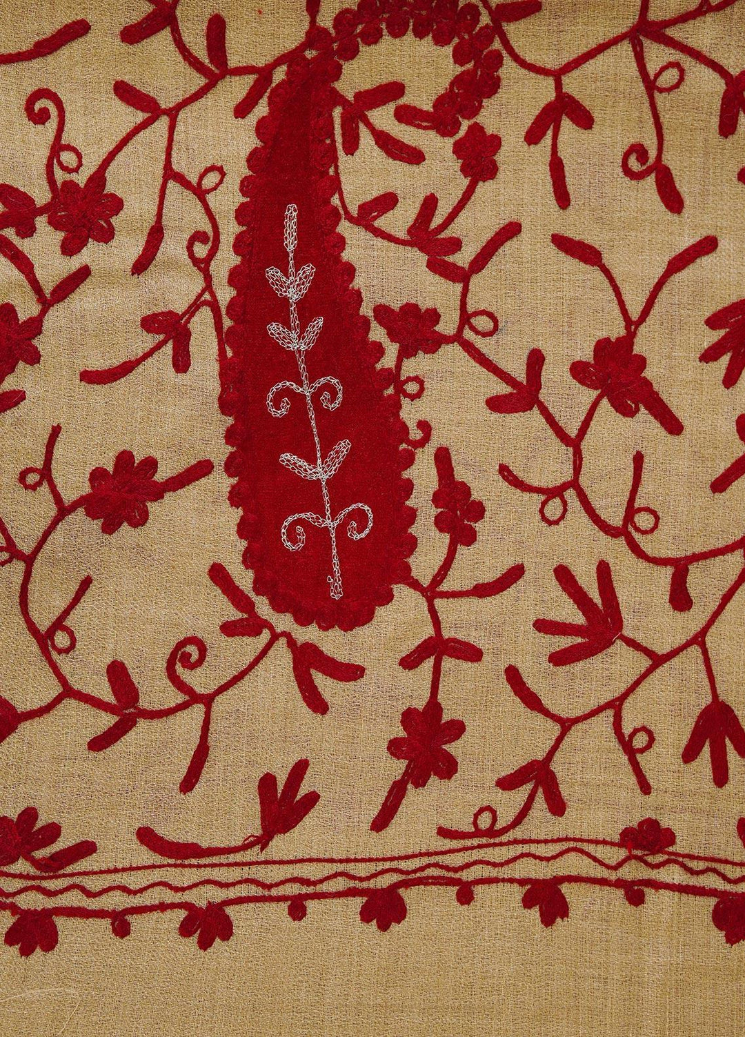 Sanaulla Exclusive Range  Pashmina  Shawls MIR-31 Fawn 2 - Pashmina Shawls