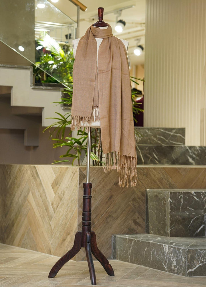 Sanaulla Exclusive Range  Pashmina  Shawls MIR-54 Brown2 - Pashmina Shawls