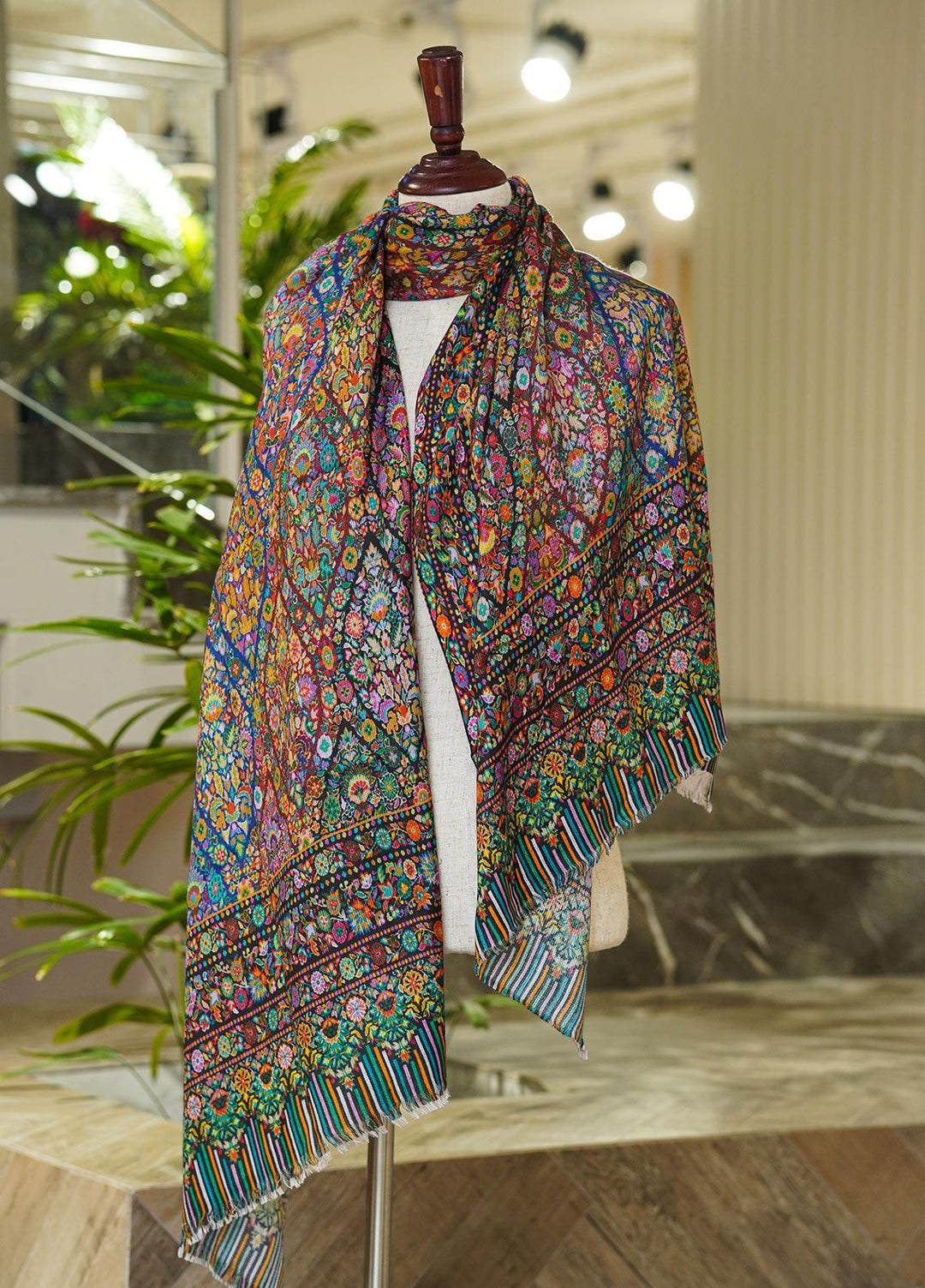 Sanaulla Exclusive Range  Pashmina  Shawls MIR-827 Mix - Pashmina Shawls