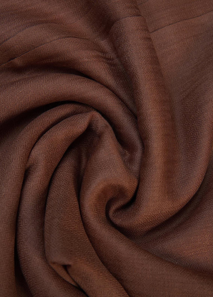 Sanaulla Exclusive Range  Pashmina  Shawls SU22PS-3 MIR-839 Brown - Pashmina Shawls