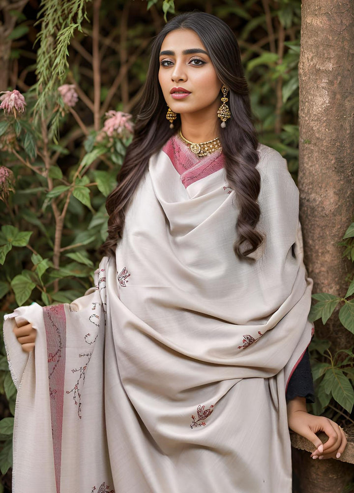 Sanaulla Exclusive Range  Pashmina  KPS 781 D-05 Beige 3 - Women Shawls