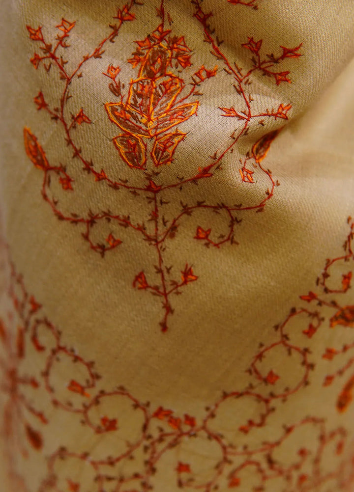 Sanaulla Exclusive Range Pashmina Shawl D-13 Beige 2 - Winter Collection