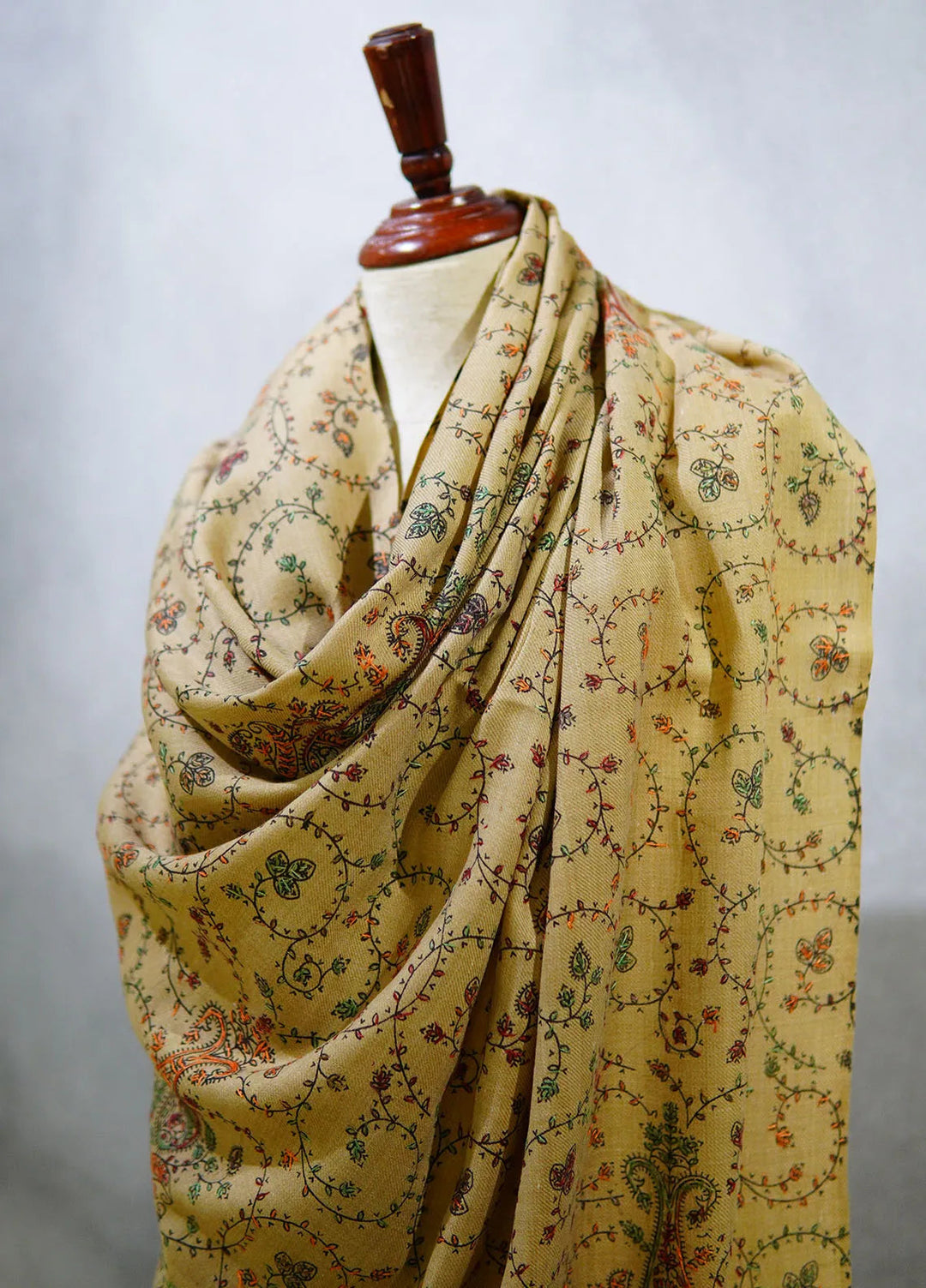 Sanaulla Exclusive Range Pashmina Shawl D-13 Brown 1 - Winter Collection