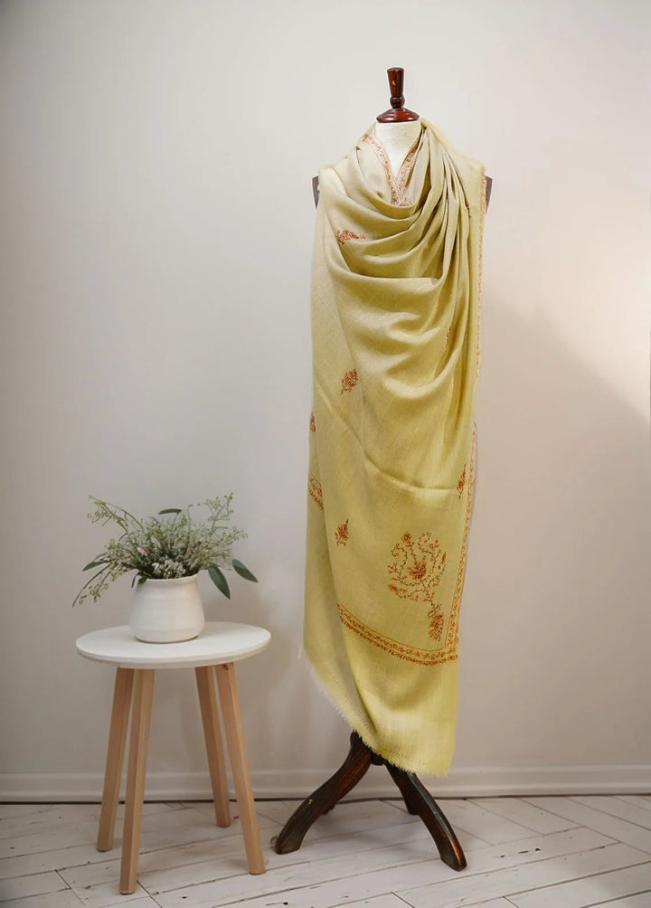 Sanaulla Exclusive Range Pashmina Shawl D-13 Light Brown 2 - Winter Collection