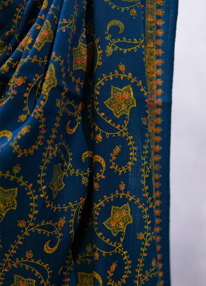 Sanaulla Exclusive Range Pashmina Shawl D-16 Bottle Green 3 - Winter Collection