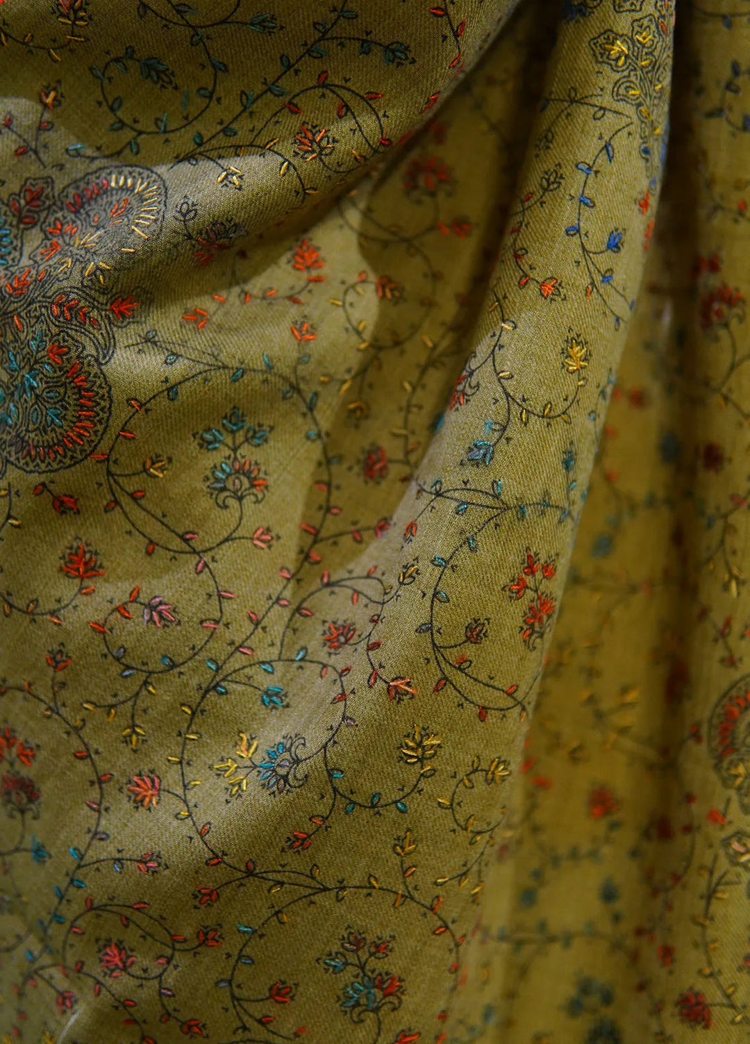 Sanaulla Exclusive Range Pashmina Shawl D-16 Brown 1 - Winter Collection