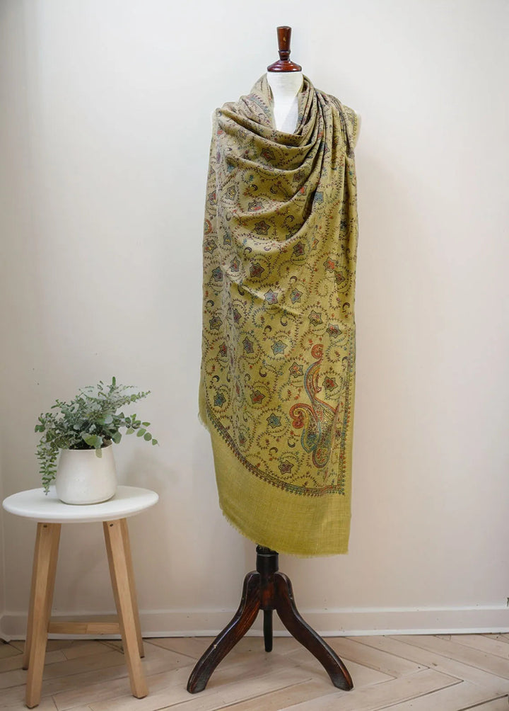 Sanaulla Exclusive Range Pashmina Shawl D-16 Brown 8 - Winter Collection